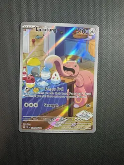 Pokemon Lickitung Illustration Rare Holo 180/162 SV05 Temporal Forces English - Image 1