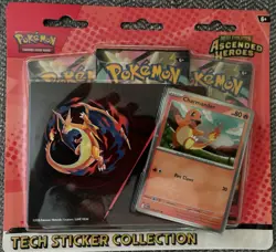 SET OF 2 - POKEMON ASCENDED HEROES TECH STICKER COLLECTION CHARMANDER & GHASTLY - Image 3
