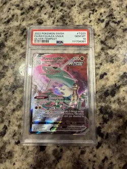 2022 POKEMON SWORD & SHIELD SILVER TEMPEST #TG20 FULL ART/RAYQUAZA VMAX PSA 10 - Image 3