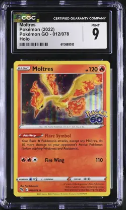 Pokemon 2022 Moltres 012/078 Pokemon GO Holo - Image 1