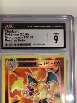 2016 Pokemon XY Evolutions 11/108 Charizard Reverse Holo CGC 9 - Image 3