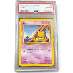 1999 Pokemon Base Set Abra #43 PSA 10 Gem Mint 🔥 - Image 1