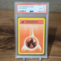 1999 POKEMON #98 FIRE ENERGY BASE SET UNLIMITED GEM MINT PSA 10 - Image 1
