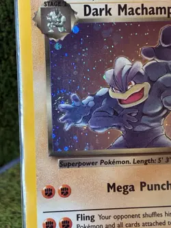 Pokemon Dark Machamp *SWIRL* Holo Rare Team Rocket 10/82 (LP) - Image 2
