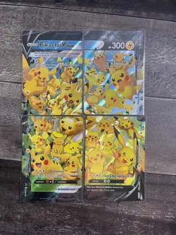 🔥 Pikachu V-Union [Set of 4] SWSH: Sword & Shield Promo Cards Holo NM 🔥 - Image 1