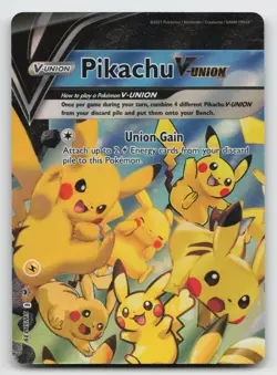 Pikachu V-Union [Set of 4] SWSH: Sword & Shield Promo Cards Holo NM! - Image 3