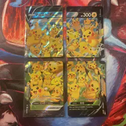 Pikachu V-Union [Set of 4] SWSH: Sword & Shield Promo Cards Holo [NM] - Image 1