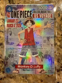 Monkey.D.Luffy (055) (College Basketball US Voyage) P-055 One Piece Promotion... - Image 1