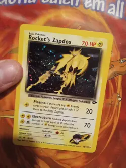Rockets Zapdos Gym Challenge Holo Card 15/132 Pokemon TCG Vintage DMG/HP - Image 1