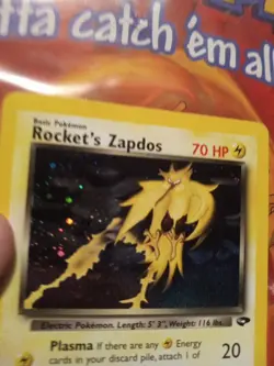 Rockets Zapdos Gym Challenge Holo Card 15/132 Pokemon TCG Vintage DMG/HP - Image 2