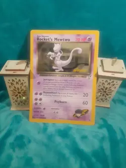 Pokemon English 2003 Rocket's Mewtwo Jumbo Oversized Winner Best Promo 8 Card - Image 1