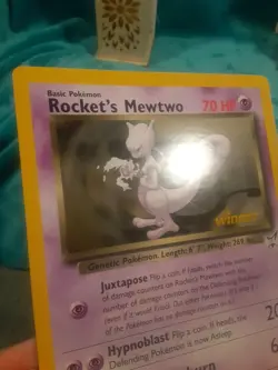 Pokemon English 2003 Rocket's Mewtwo Jumbo Oversized Winner Best Promo 8 Card - Image 2