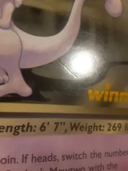 Pokemon English 2003 Rocket's Mewtwo Jumbo Oversized Winner Best Promo 8 Card - Image 3