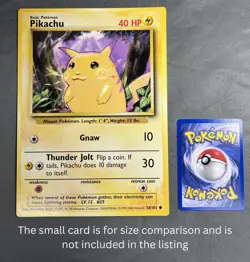 Jumbo Pokemon Card Pikachu 58/102 NOT FOR PLAY USE Promo Giant Big Oversize - Image 1