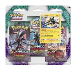 Pokemon Sun & Moon Guardians Rising 3-Pack Blister Vikavolt Promo Factory Sealed - Image 1