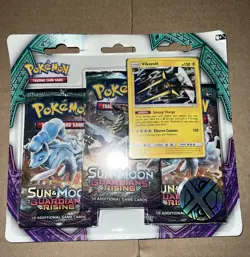 Pokemon Sun & Moon Guardians Rising 3-Pack Blister Vikavolt Promo Factory Sealed - Image 3