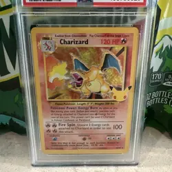 Pokemon TCG Charizard 2021 Pokemon Celebrations PSA 9 4/102 Foil Holo NEAR MINT - Image 2