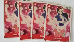 ONE PIECE 4x CARD CHARACTER NICO ROBIN CARD ST01-008 - Image 1