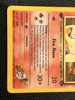 Pokemon Card Blaine's Rapidash 33/132 1st Edition Gym Challenge - Image 3