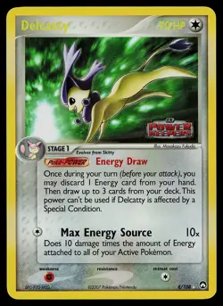 Pokemon Card - Delcatty Power Keepers 8/108 Reverse Holo Rare Stamped - Image 1