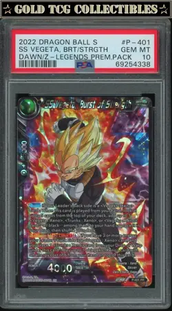 PSA 10 ⭐ SS Vegeta Burst of Strength Promo Card Super DBS DBZ Z Heroes - Image 1