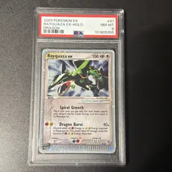 2003 Pokemon EX Dragon Rayquaza Holo Card 97/97 PSA 8 NM-MT - Image 1