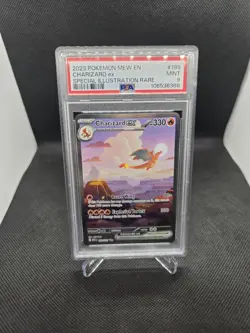 PSA 9 Mint Charizard Ex 199/165 Special Illustration Rare SV 151 Pokemon English - Image 1