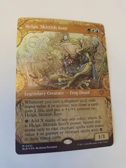 Helga, Skittish Seer (Showcase) Foil, Near Mint, MTG Bloomburrow - Image 1