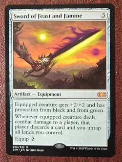 Sword of Feast and Famine - MtG Double Masters - M0296 NM 2020 - Image 2