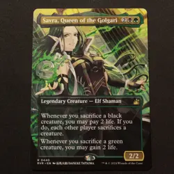 Savra, Queen of the Golgari Anime Borderless 440 MTG Ravnica Remastered RVR NM - Image 1