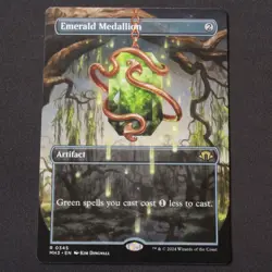 Emerald Medallion (Borderless) 345 MTG Modern Horizons 3 (MH3) Rare NM - Image 1