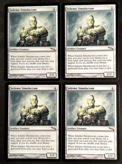 4x Solemn Simulacrum Mirrodin Magic the Gathering MTG Playset - Image 1