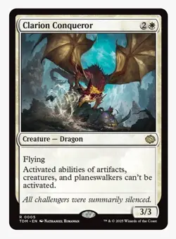 x1 Clarion Conqueror TDM MTG 5 FOIL RARE M/NM 1x - Image 1