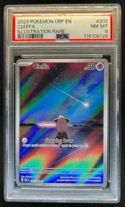 2023 Pokemon SV Obsidian Flames OBF EN Cleffa #202/197 PSA 8 - Image 1