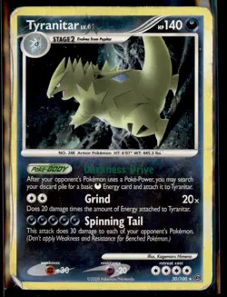 2008 Diamond & Pearl - Stormfront Tyranitar Stage 2/Rare #30 - Image 1