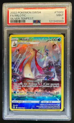 2022 Pokemon SWSH Silver Tempest Milotic Trainer Gallery Holo #TG02/TG30 PSA 9 - Image 1
