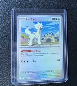 Pokemon Furfrou Master Ball Pattern 088/131 Prismatic Evolutions Holo 100HP - Image 1