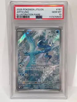 PSA 10 GEM MINT Articuno Illustration Rare Pokemon TCG Journey Together 161/159 - Image 1