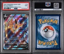 Pokemon Jolteon V VMAX Premium Coll. Full Alt Art Promo SWSH183 PSA 9 Mint - Image 3