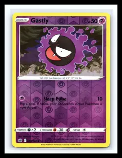 💥 Gastly 055/198 Chilling Reign Pokemon Reverse Holo Foil Rare - Image 1
