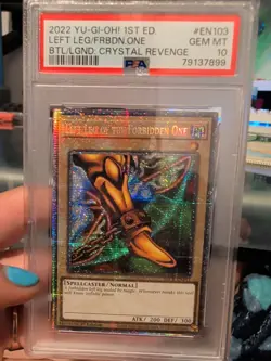 2022 Yugioh BLCR-EN103 Left Leg of the Forbidden One Starlight Rare 1st PSA 10 - Image 1