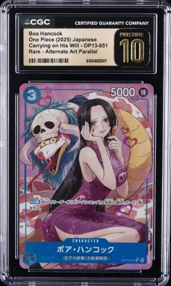 2025 ONE PIECE JAPANESE CARRYING ON HIS WILL ALT ART BOA HANCOCK CGC 10 PRISTINE - Image 1