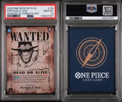 Bandai One Piece Portgas D. Ace OP13-119 Alt Art Foil Secret Rare PSA 10 - Image 3