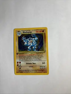*Holo Bleed* 1st Ed. Base Set Machamp Holo 8/102 Rare WOTC Pokemon Card TCG NM! - Image 4