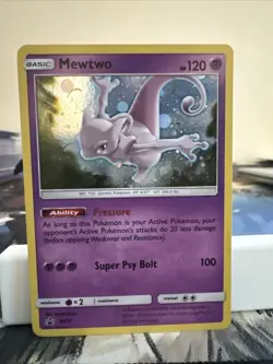Pokemon TCG Mewtwo SM77 Cosmic Holo Black Star Promo Card - Image 1