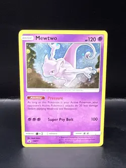 Pokemon TCG Mewtwo SM77 Cosmic Holo Black Star Promo Card - Image 2