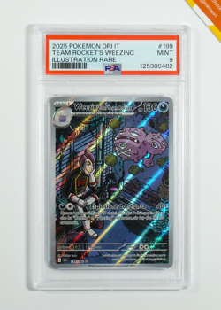 Pokemon PSA 9 Team Rocket's Weezing #199 DRI IT Illustration Rare 2025 Italiano - Image 1