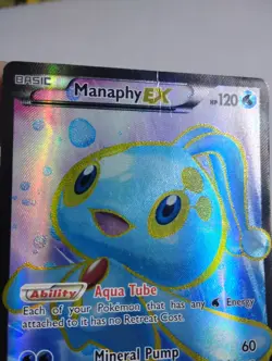 Manaphy Ex Breakpoint Full Art 2016 Pokemon Card #116/122 MP - Image 2