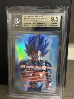 SSB Vegeta Saiyan Pride Card BT27-001 SLR Dragon Ball Super Masters History of Z - Image 1
