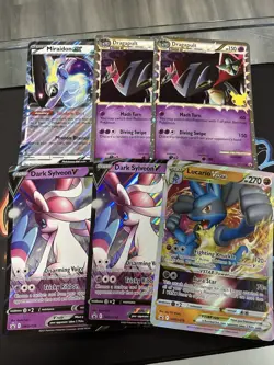 Pokemon Jumbo Card Lot Of 6 Dark Sylveon V & Dragapult & Lucario Vstar Miraidon - Image 1
